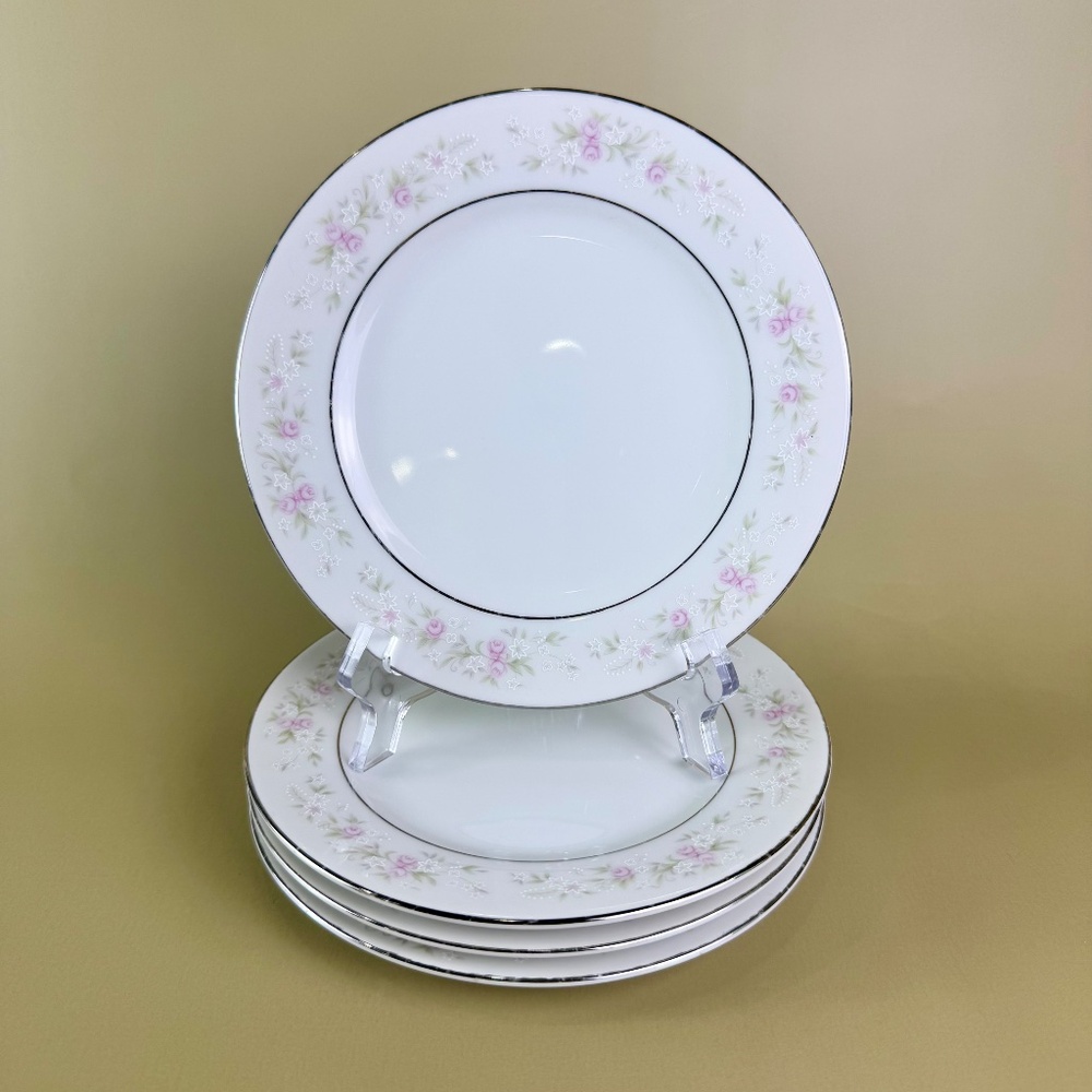 Vintage Maria Y&Y Fine Porcelain Dessert Plates – Set of 4, Japan, 6.5" - Picture 3 of 13